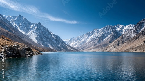 Mountain lake landscape