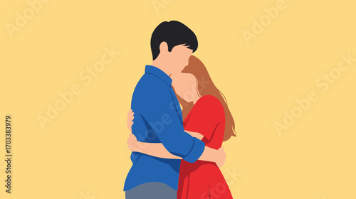 Couple Hugging Closely