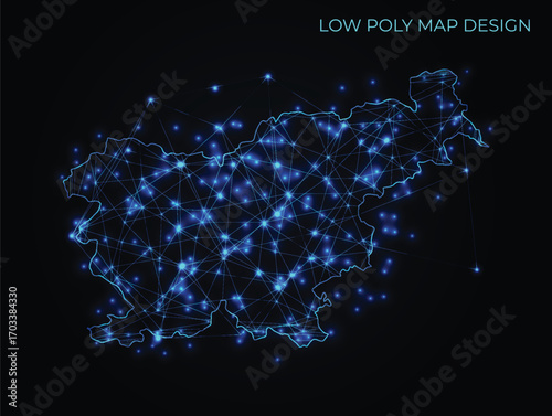 abstract digital networking connectivity vector map design	