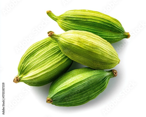Wallpaper Mural Fresh Green Cardamom Pods On White Background Torontodigital.ca