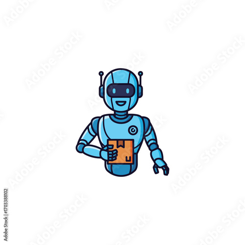 Futuristic clip art of AI Brain evolution in robotics; a Smart Robot's Machine Mind uses artificial intelligence and Neural Tech for efficient assistance and contemplation