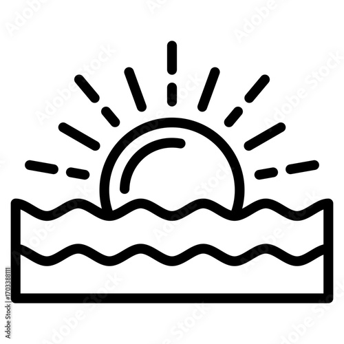 Sunset  Icon Element For Design