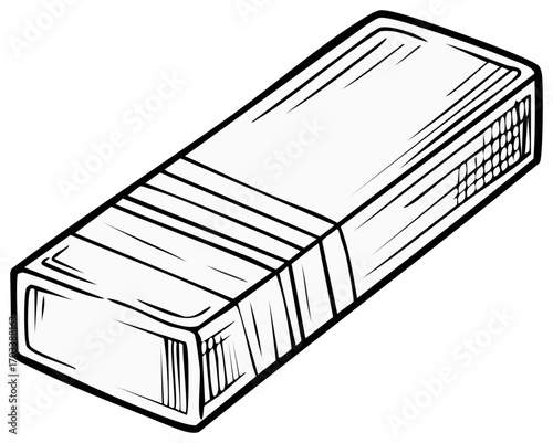 Classic harmonica musical instrument in a simple black and white line art illustration style