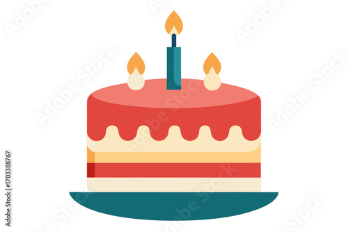 birthday cake with candles