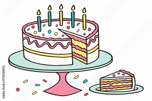birthday cake with candles