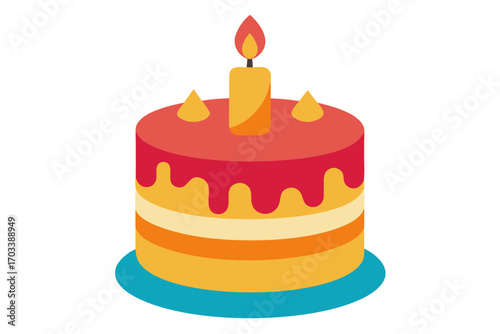 birthday cake with candle