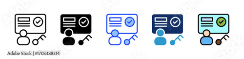 Authorization Icon Collection Featuring Multiple Styles