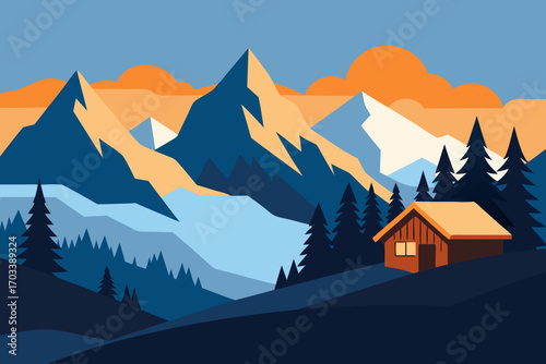 house in the mountains