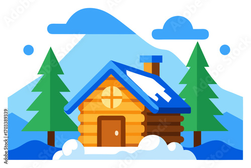 house in the snow
