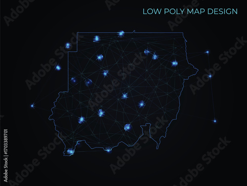 abstract digital networking connectivity vector map design	