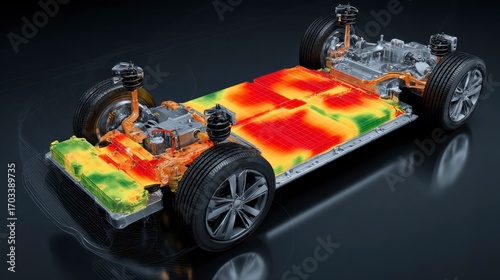 Electric vehicle chassis temperature mapping