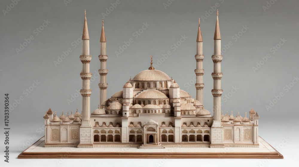 Fototapeta premium Detailed paper mosque model