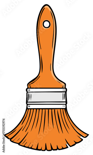 Orange Paint Brush Illustration