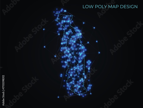 abstract digital networking connectivity vector map design	