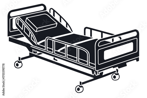 Hospital Bed Medical Equipment Icon.