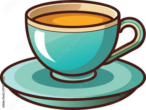 Teacup with saucer