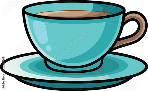 Teacup with saucer