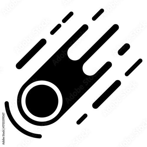 Meteor Shower  Icon Element For Design