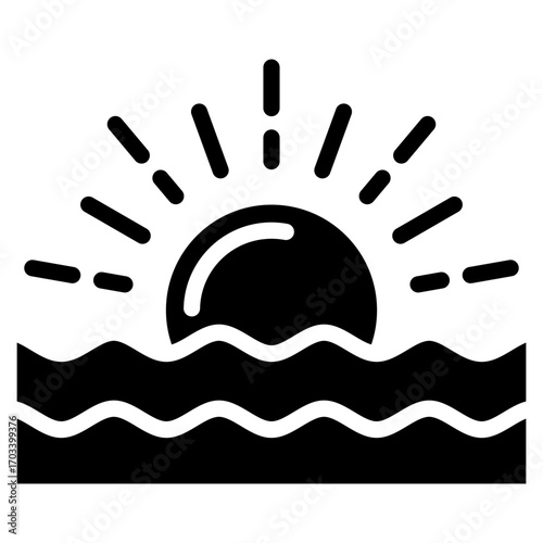Sunset  Icon Element For Design