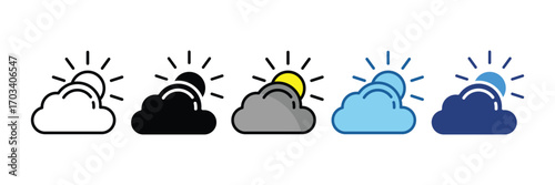 Overcast  Icon Element For Design