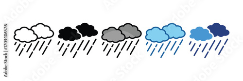 Rain  Icon Element For Design