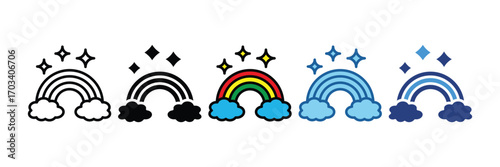 Rainbow  Icon Element For Design