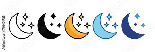 Moon  Icon Element For Design