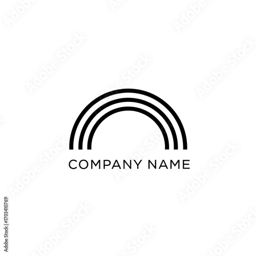 Abstract Rainbow Logo Design Company Name.