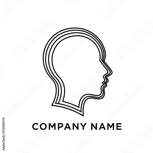 Abstract outline of a human head representing intelligence and thought processes.