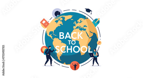 Embark on a new educational journey around the globe celebrating the start of school adventures