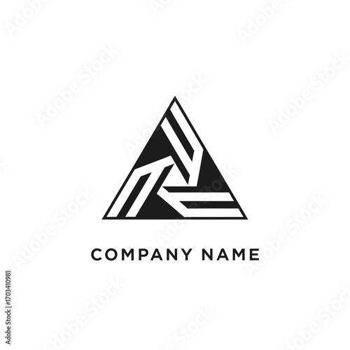 Abstract Triangular Logo Design.