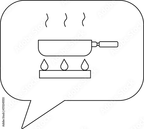 chat icon and pan icon with white background
