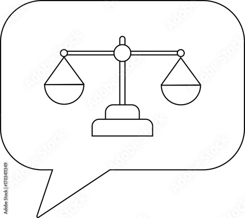 chat icon and scale icon with white background