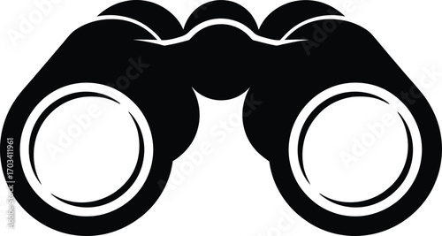 Black binoculars optical instrument white viewing