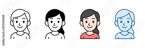 Mother Shy Icon Set Multiple Style Collection