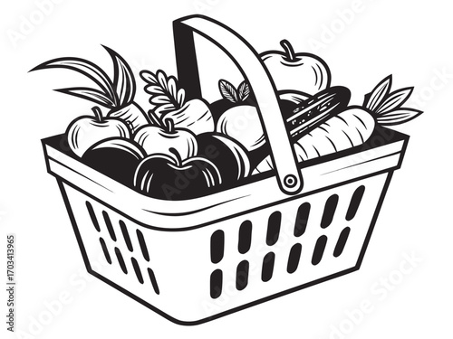 basket with fruits