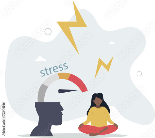 Stress and anxiety level, exhausted and fatigue from work causing depressed and mental illness concept.life and employment of people.