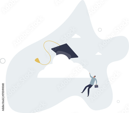 High education, cost and expense to graduate high degree education concept.life and employment of people.