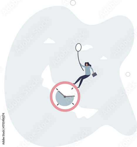 Lack of time or running out of time, countdown for work project deadline or time is valuable thing in life concept.life and employment of people.