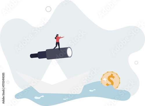 Financial planning target, vision and strategy for financial freedom or retirement saving goal concept.life and employment of people.