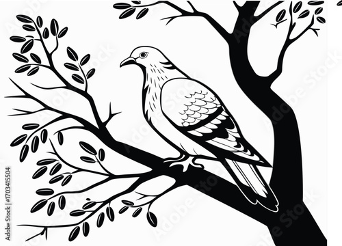 vector illustration of a bird