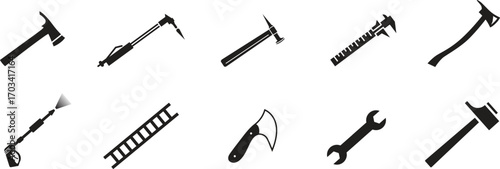 Construction Silhouette icons | EPS10
