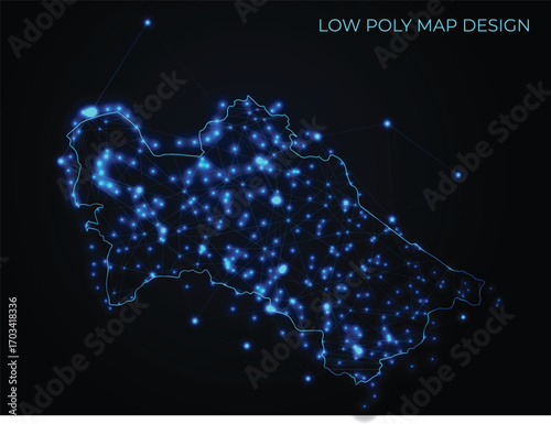 abstract digital networking connectivity vector map design	
