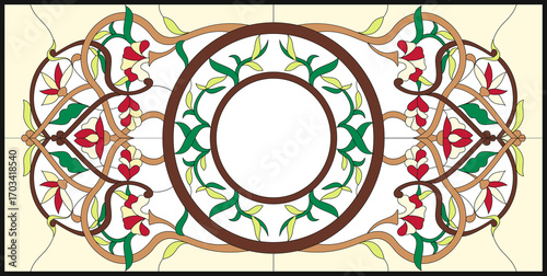 Ornament colorful floral sy...