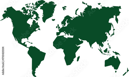 Modern World Map Illustration
