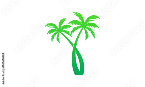 Two palm tree icon design