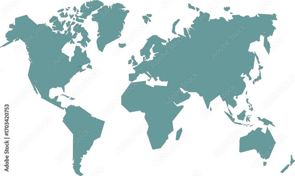 Obraz premium Minimalist World Map Illustration