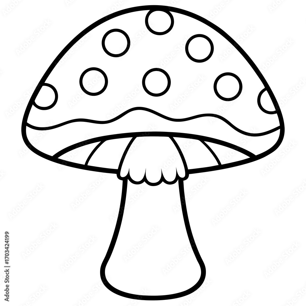 Naklejka premium mushroom cartoon vector