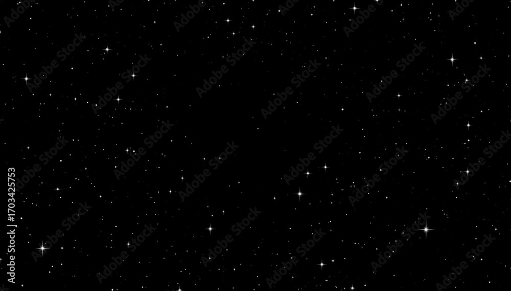 Obraz premium Dark Starry Night Sky with Twinkling Stars in the Outer Space Full Frame