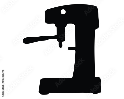 Silhouette of vintage stand mixer perfect for cooking or baking projects